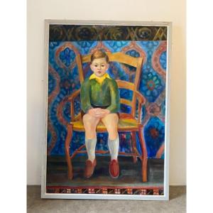 Child On His Chair By Cyan (1912-1981)