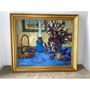 Nature Morte Signée école Du XXème Siècle