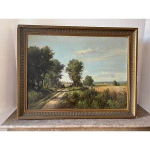 Paysage de campagne du XXème siècle