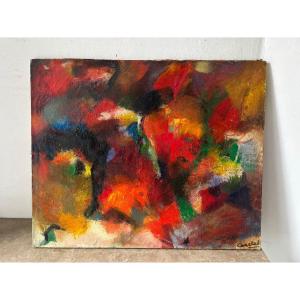 Composition abstraite signée Jacques Courtade (1923-1994)