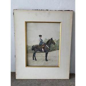 Portrait Of A Horsewoman, Signed Barenne, 1900