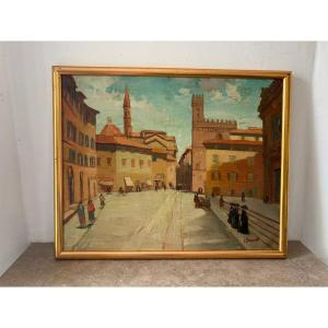 Vue de Florence signée Desmet