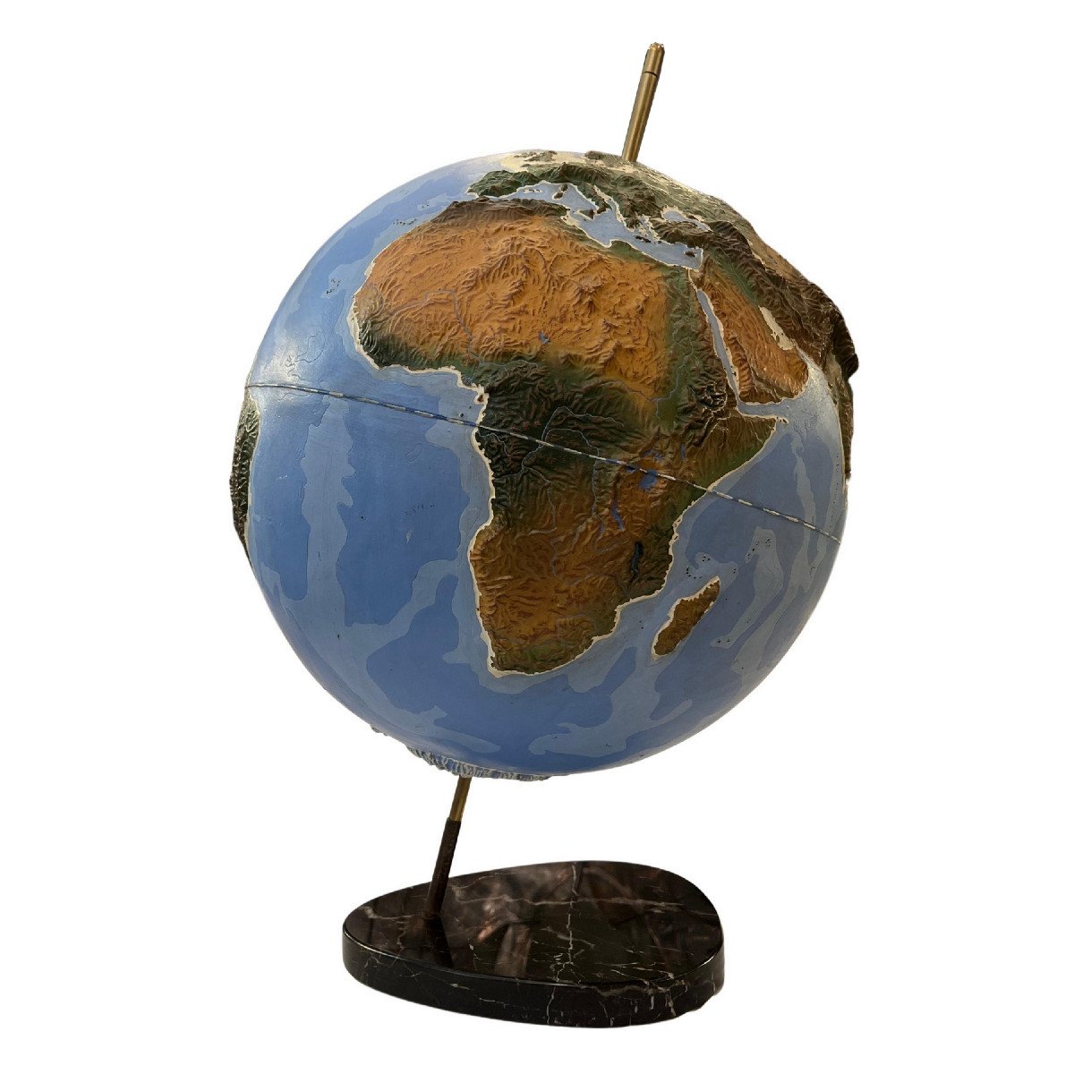 Important Terrestrial Globe In Paper Mache, France Circa 1950-photo-4