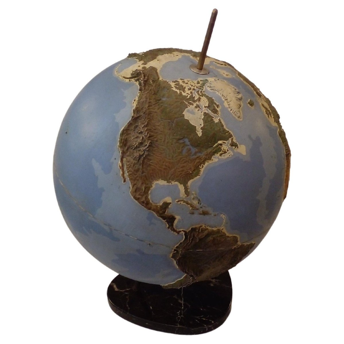 Important Terrestrial Globe In Paper Mache, France Circa 1950-photo-1