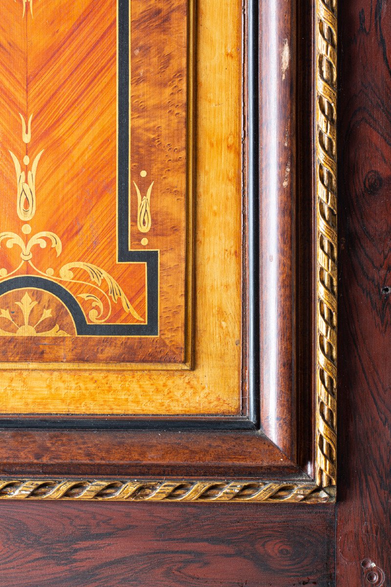 Three Pairs Of 19th Century Double-doors Painted In Imitation Of Marquetry-photo-4