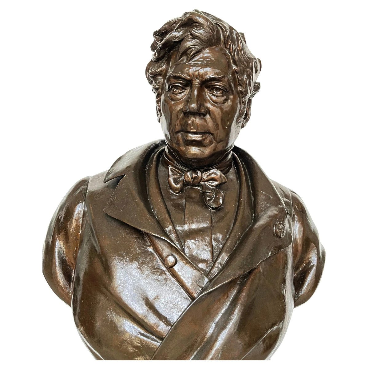 Large Bust Of Adolphe Burggraeve '1806-1902' By Cyprian Godebski-photo-2