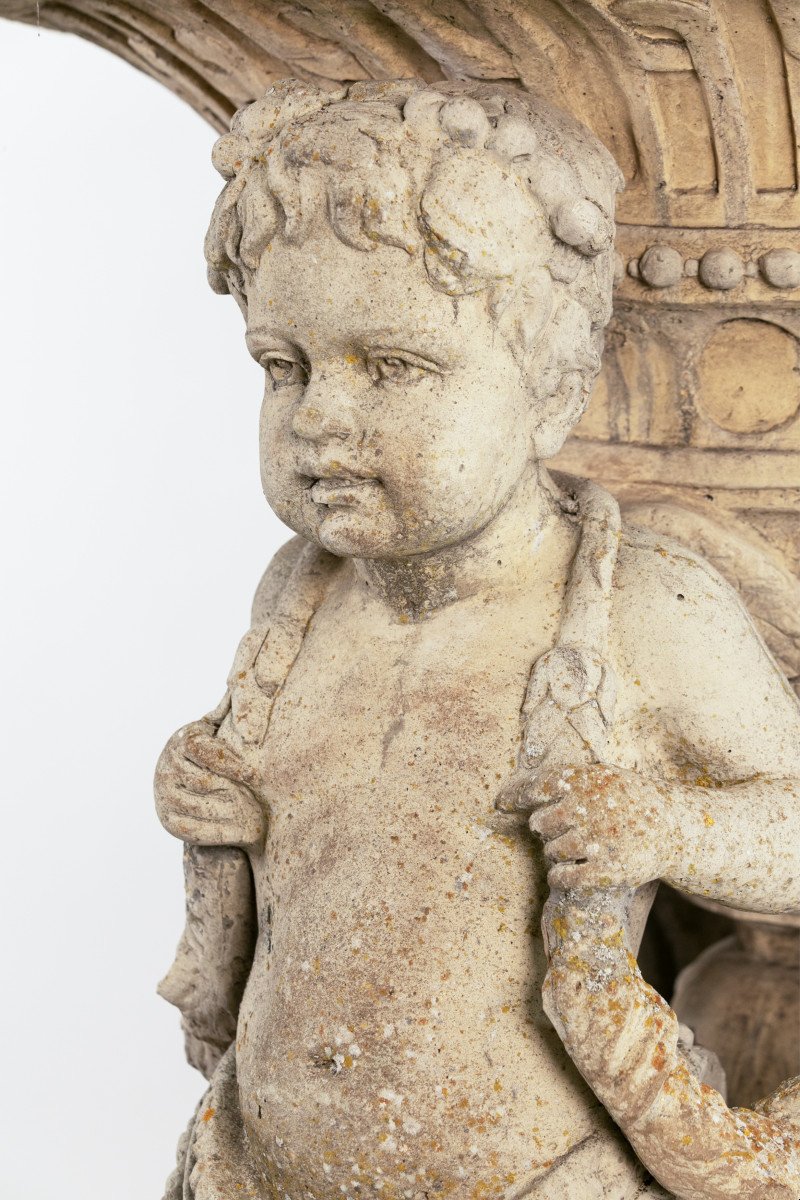 Large Garden Planter With Cherubs France-photo-1
