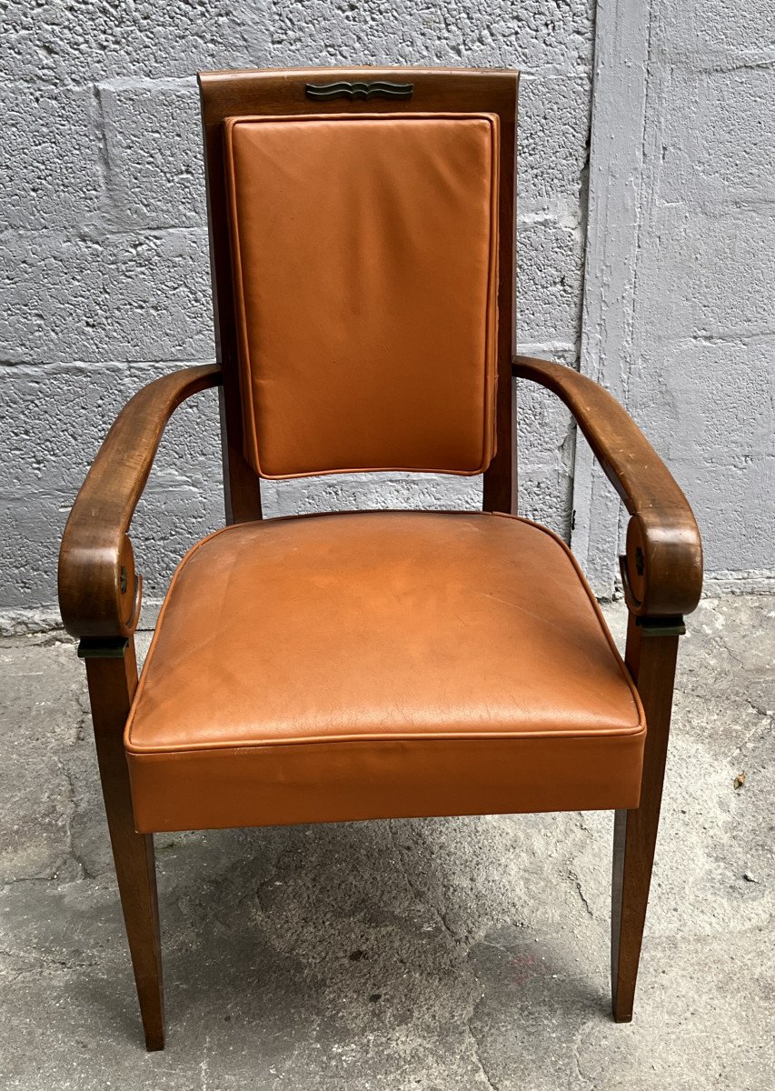 Beautiful Set Of Art Deco Style Seats, France, Circa 1940 / 1950-photo-2