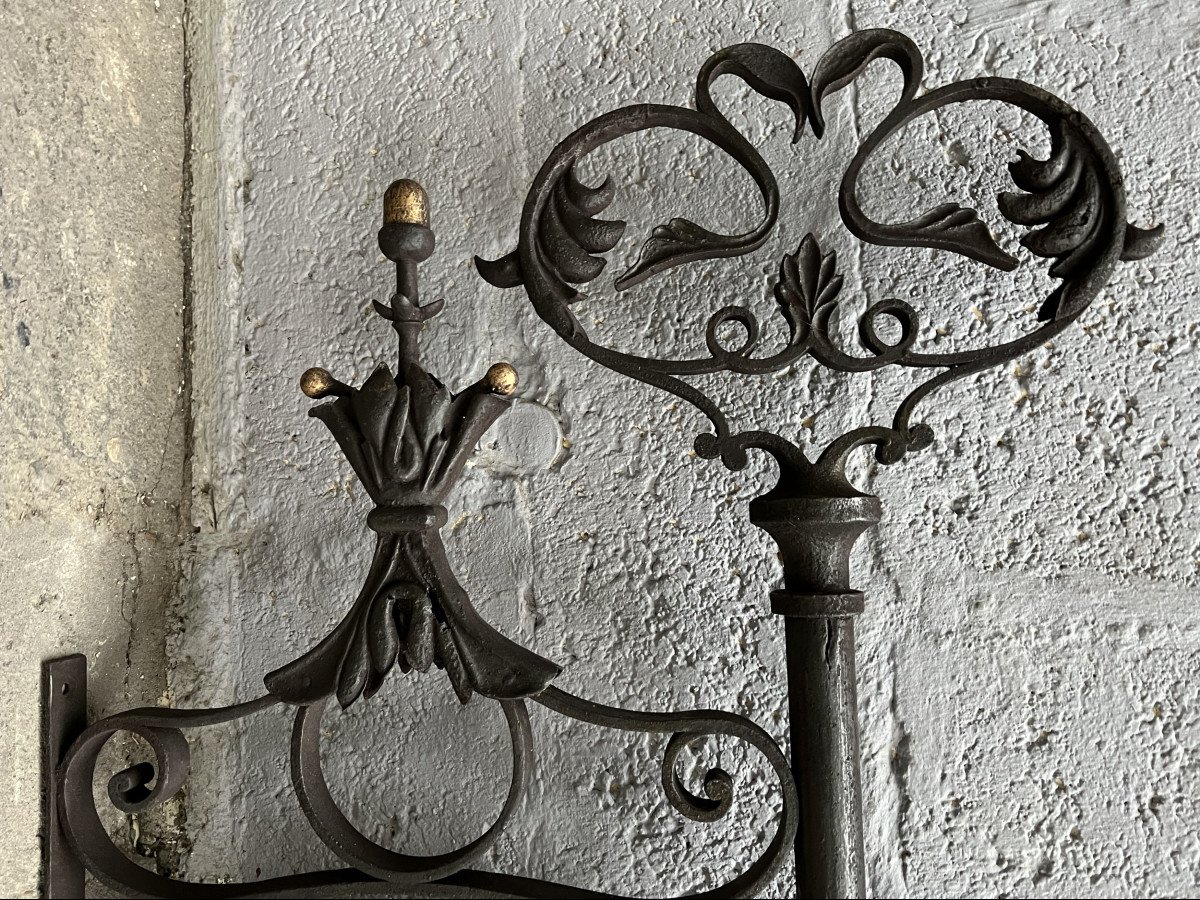 Belle Enseigne De Serrurier En Fer Forgé, France, Vers 1830 / 1850 -photo-4