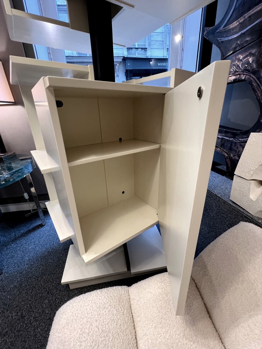 “centro” Revolving Bookcase, By Claudio Salocchi, Sormani Editions, Italy, Circa 1960 -photo-4