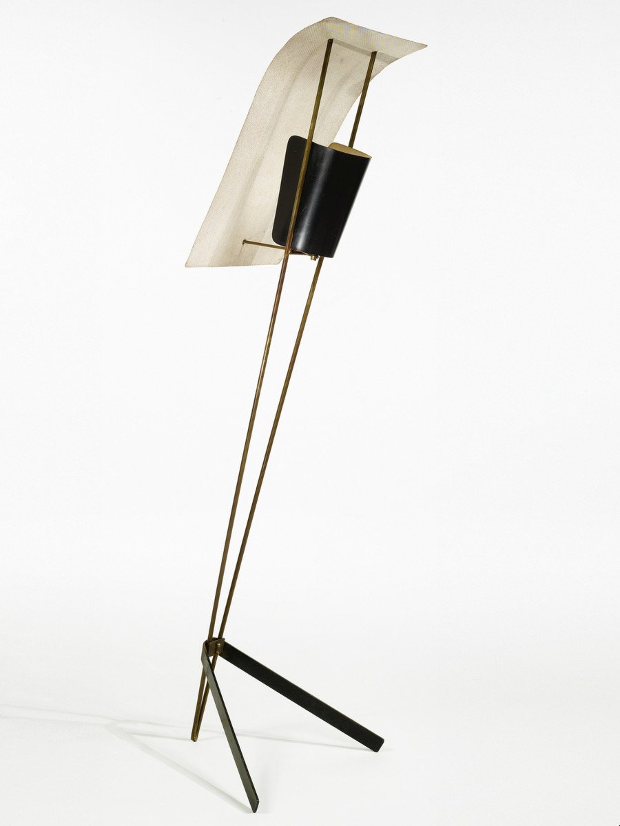 "cerf-volant" Floor Lamp, By P.guariche, Ed. Atelier P. Disderot, France 1952-photo-2