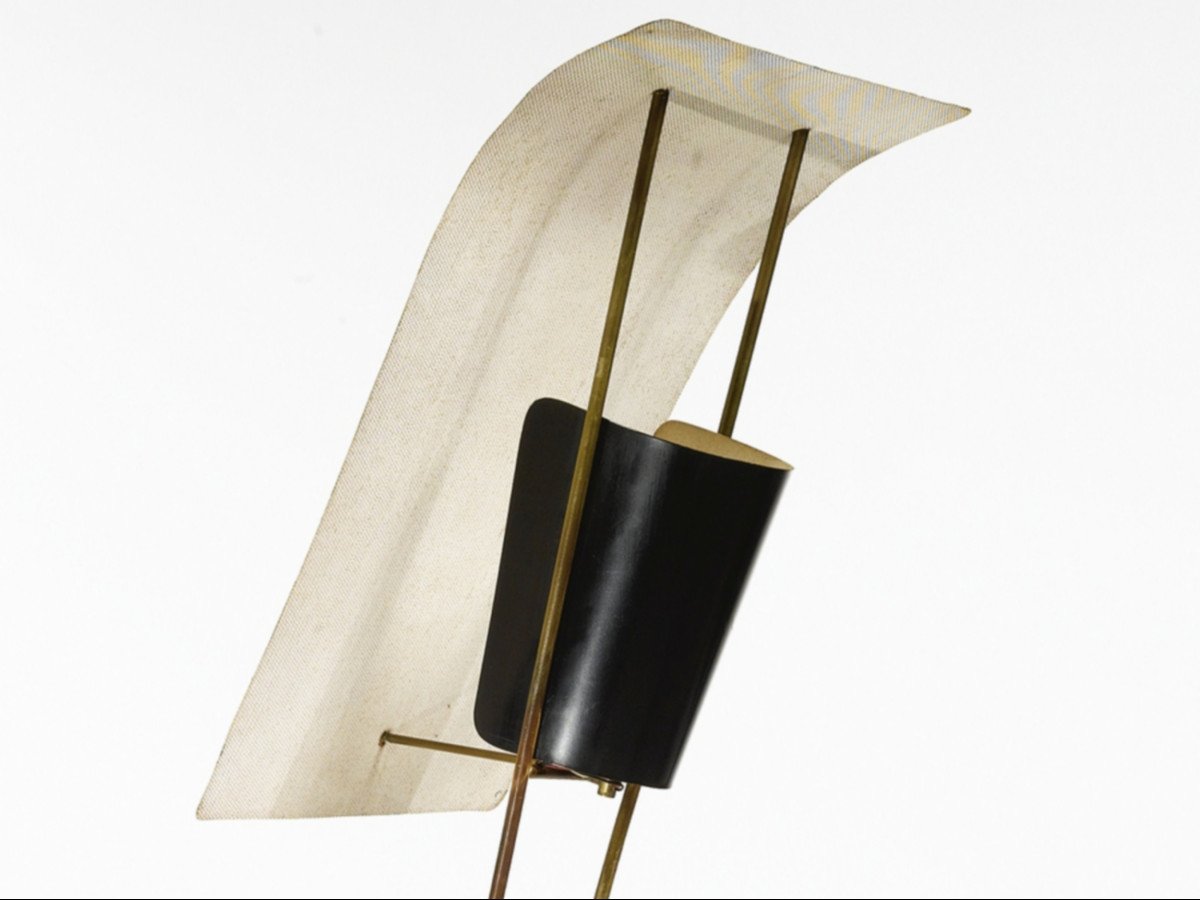 "cerf-volant" Floor Lamp, By P.guariche, Ed. Atelier P. Disderot, France 1952-photo-4