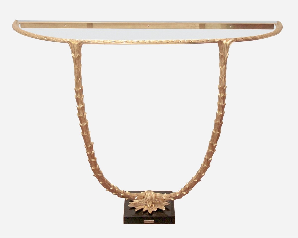 Rare "palm Tree" Console From Maison Charles