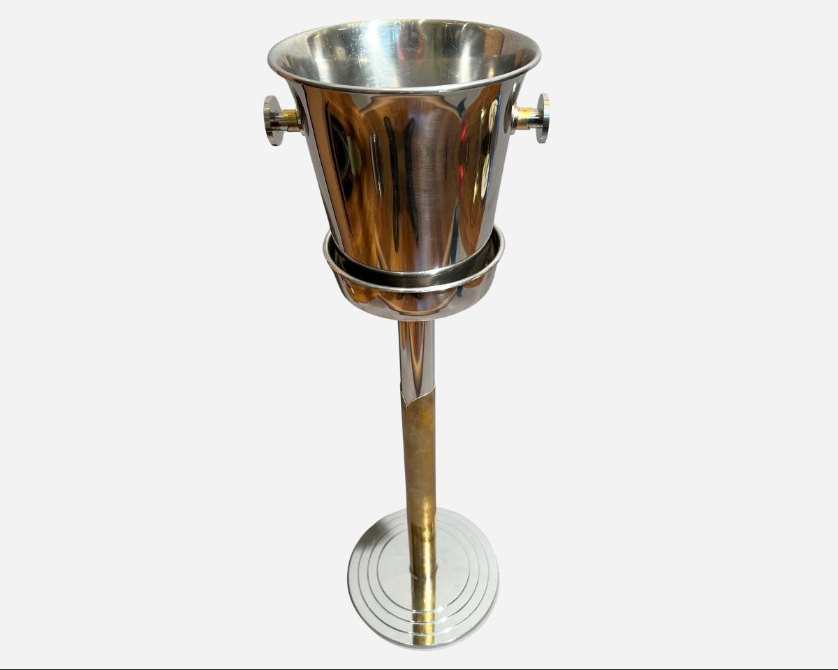 Seau à Champagne Provenant Du Paquebot Norway (ex Le France), Maison WMF, Allemagne, Vers 1960
