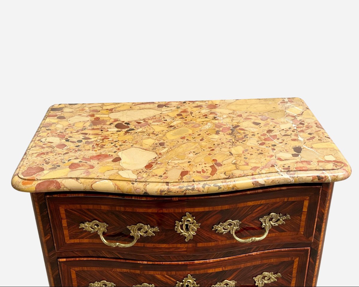 Small Regency Period Marquetry In-between Chest Of Drawers, Paris, France, Circa 1715 / 1723-photo-2