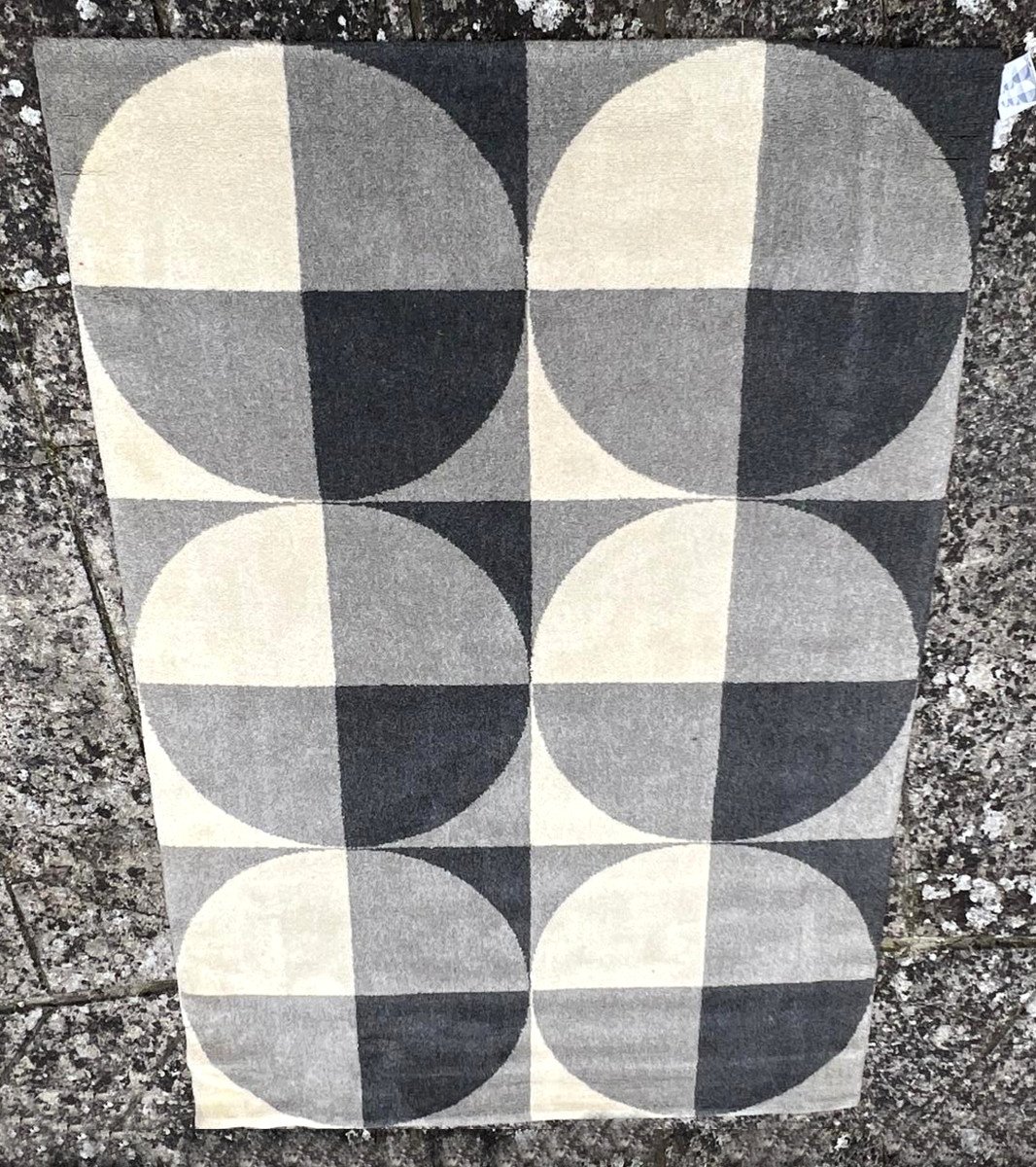 Rug In Wool With Geometric Design, France, Circa 1970-photo-2