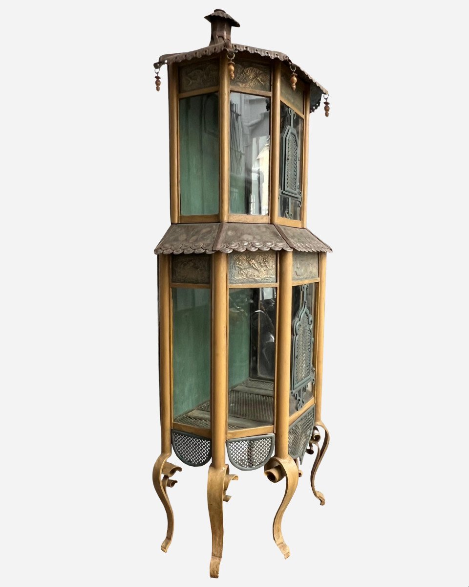 Large Birdcage In Japanese Style, France, Circa 1900-photo-2