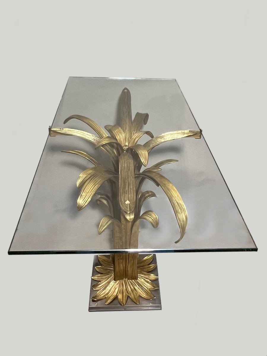 Pair Of “feuille D’eau” Consoles, By Chrystiane Charles, Maison Charles, France, Circa 1970-photo-2