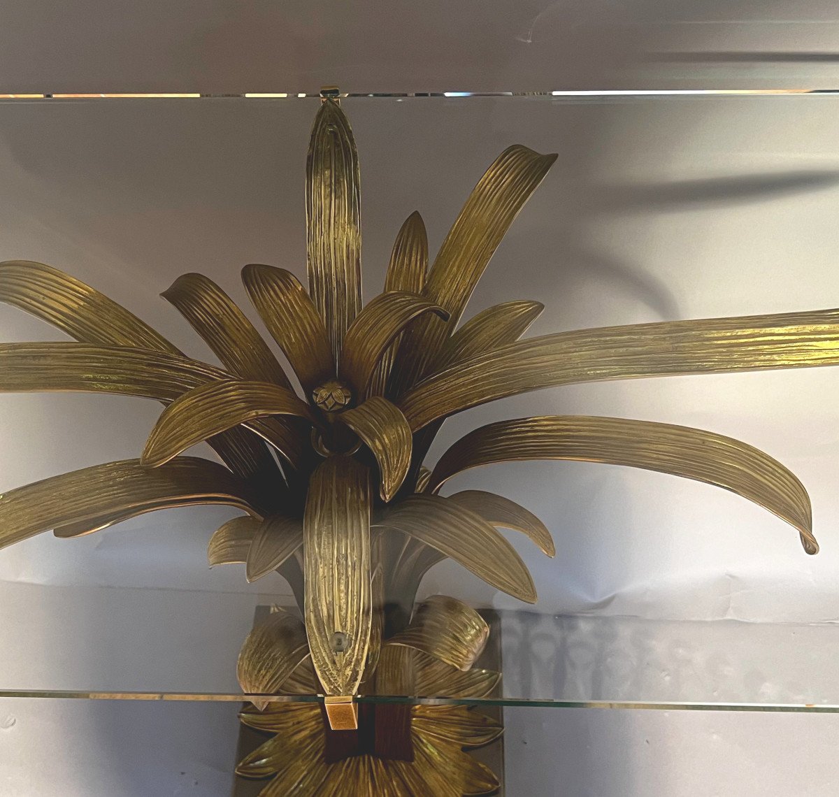 Pair Of “feuille D’eau” Consoles, By Chrystiane Charles, Maison Charles, France, Circa 1970-photo-3