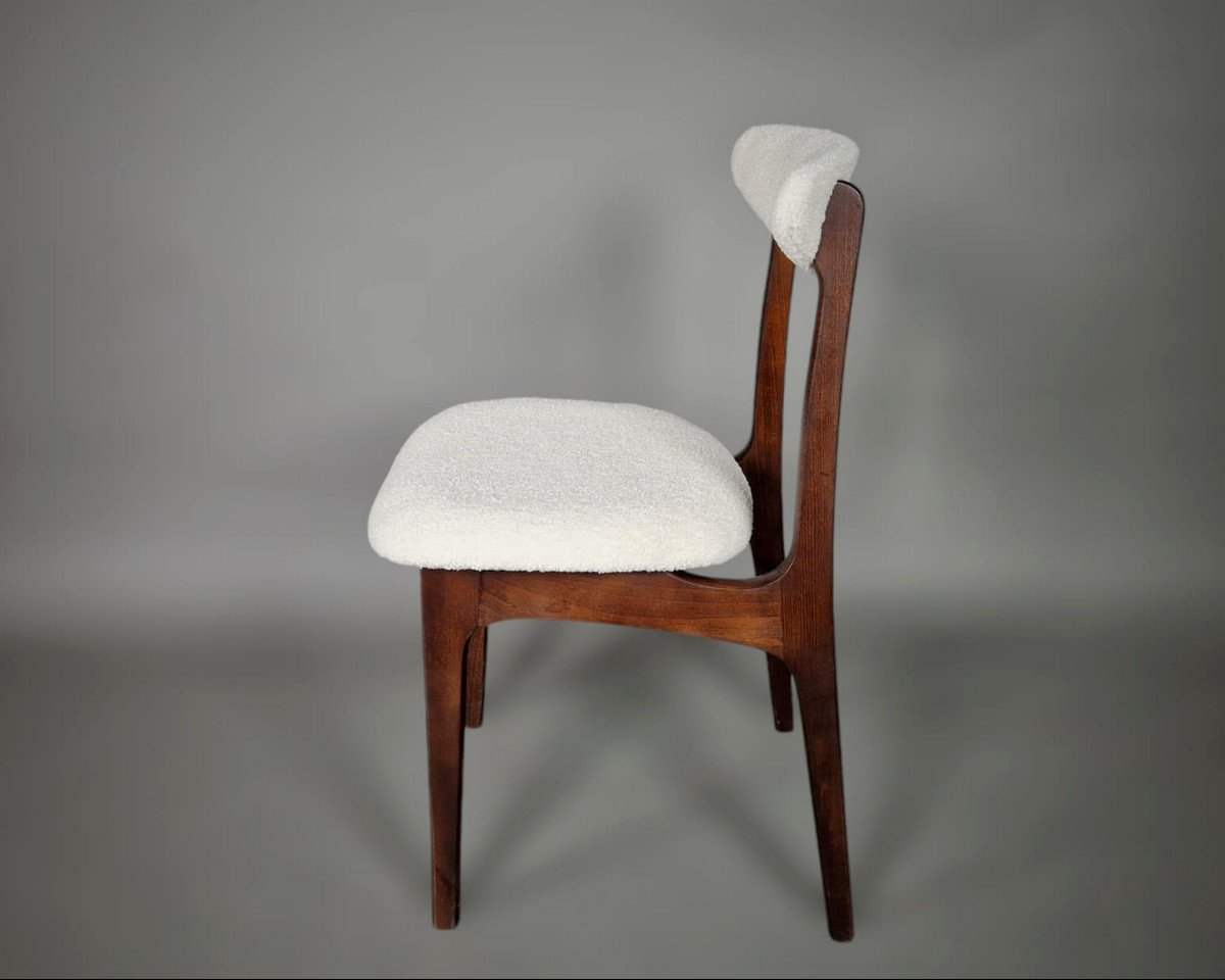 Ensemble De Six Chaises, Par Rajmund Hałas, Poznan, Pologne, Vers 1970 -photo-2