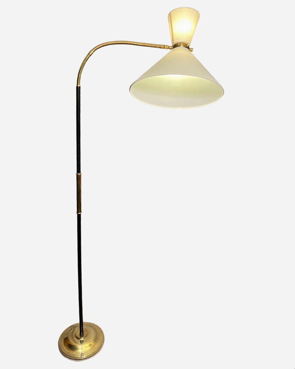 Lampadaire « Diabolo » Orientable, éditions Maison Lunel, Paris, France, Vers 1960-photo-3