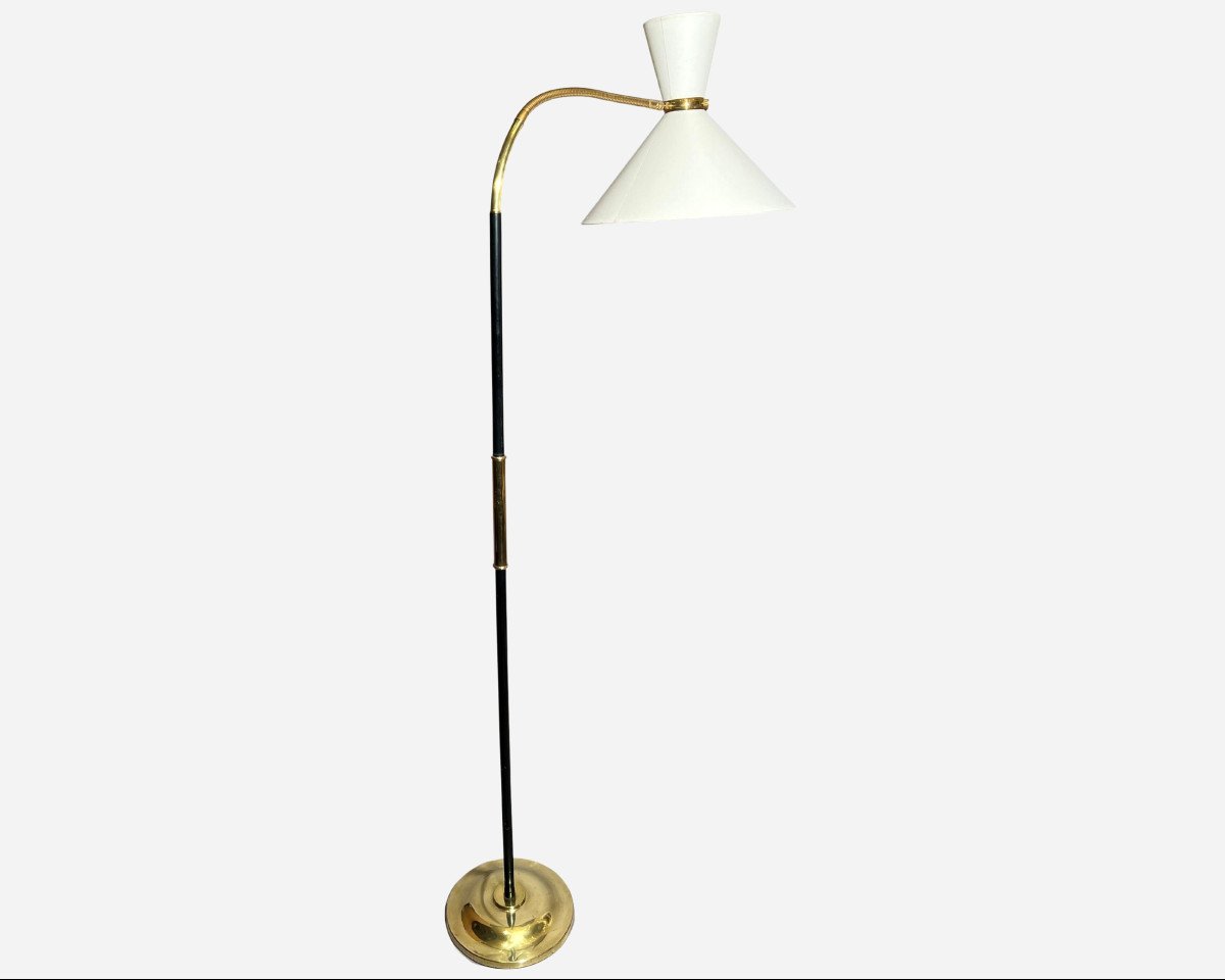 Lampadaire « Diabolo » Orientable, éditions Maison Lunel, Paris, France, Vers 1960