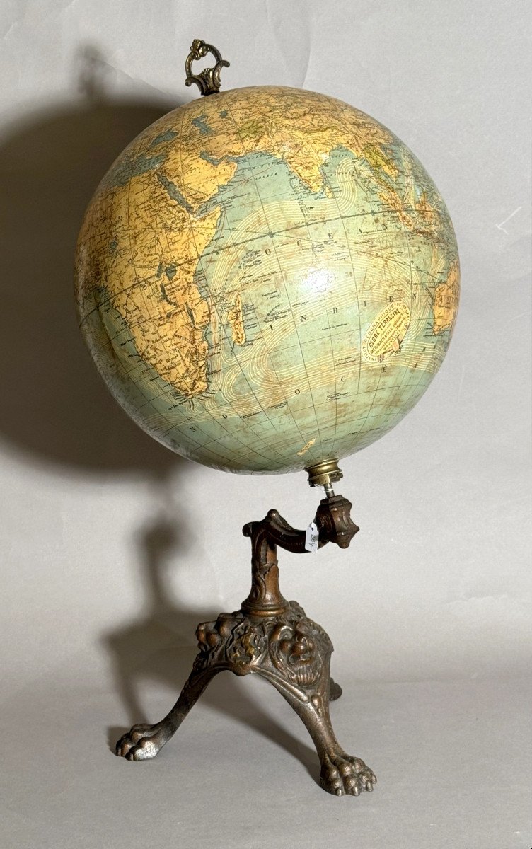 Terrestrial Globe, Merzbach & Falk, Brussels, Belgium, Circa 1880-photo-2