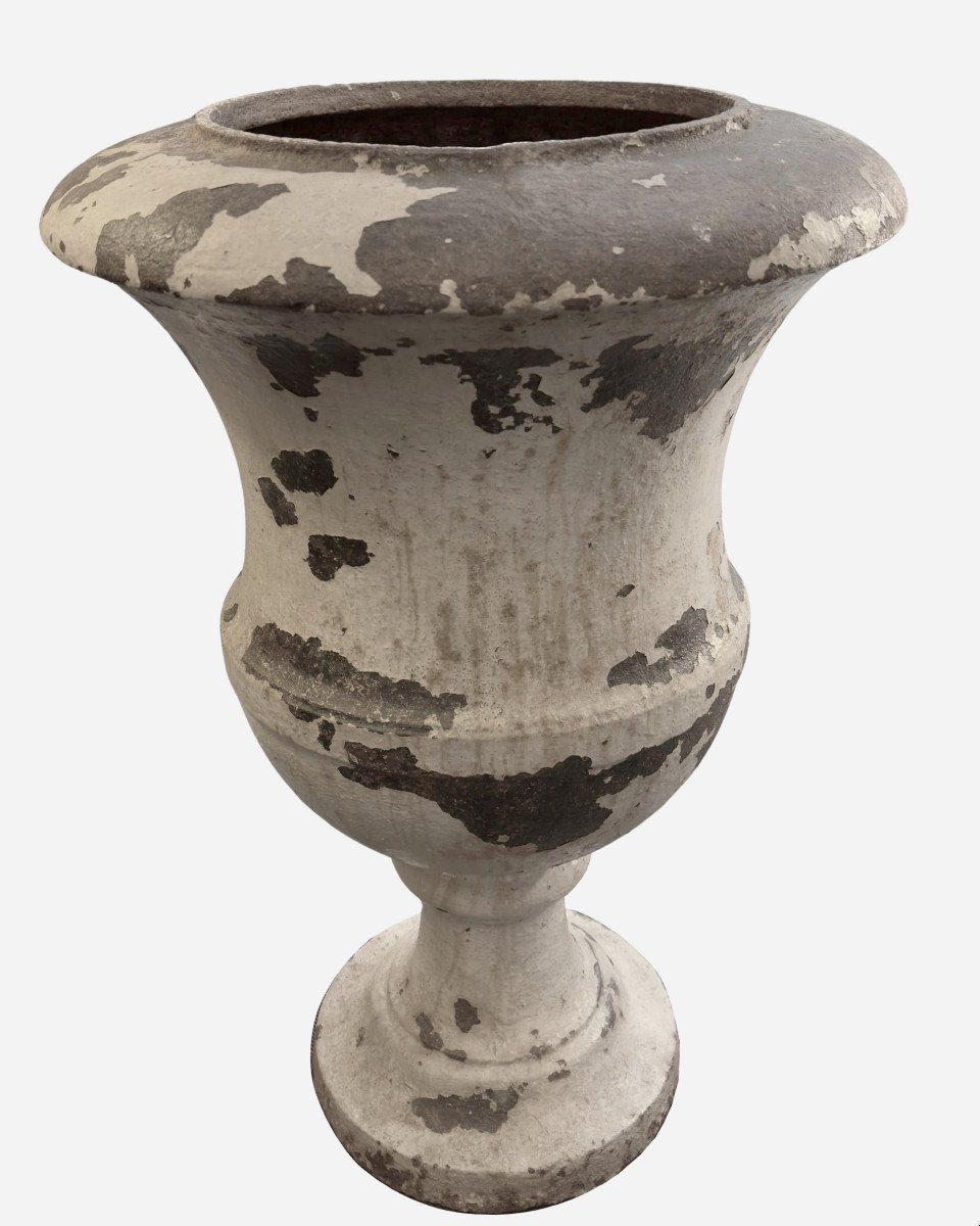 Large Cast Iron Garden Vase, France, Circa 1820/1830-photo-2