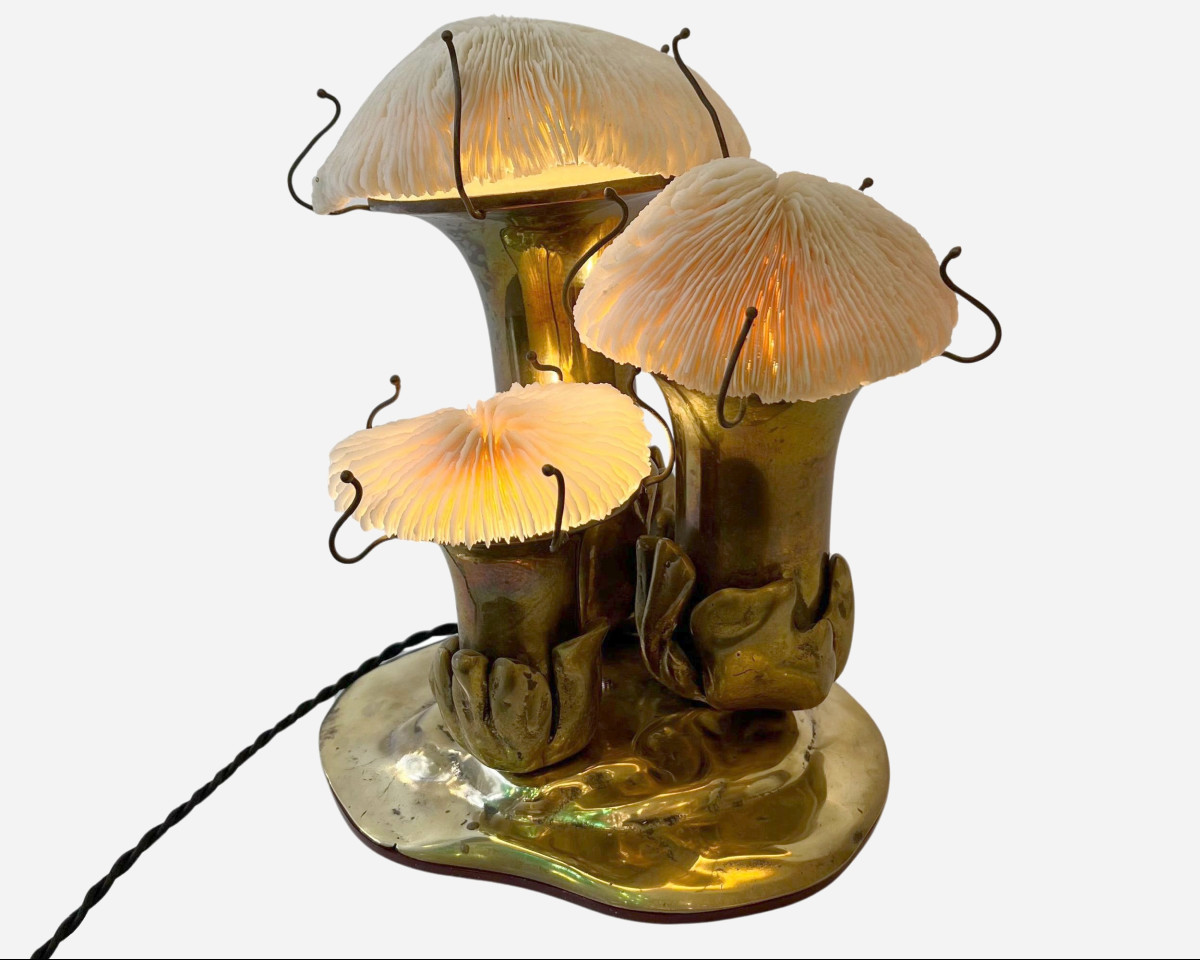Lampe « Champignons », Par Jacques Duval-brasseur, Paris, France, Vers 1970