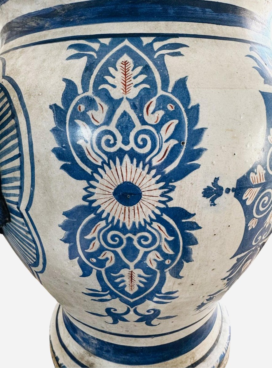 Enameled Cast Iron Planter, Emaillerie Du Bourget, France, Circa 1875/1880-photo-4