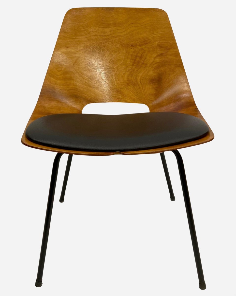 Six Chaises « Tonneau », Par Pierre Guariche, éditions Steiner, France, Vers 1954-photo-2