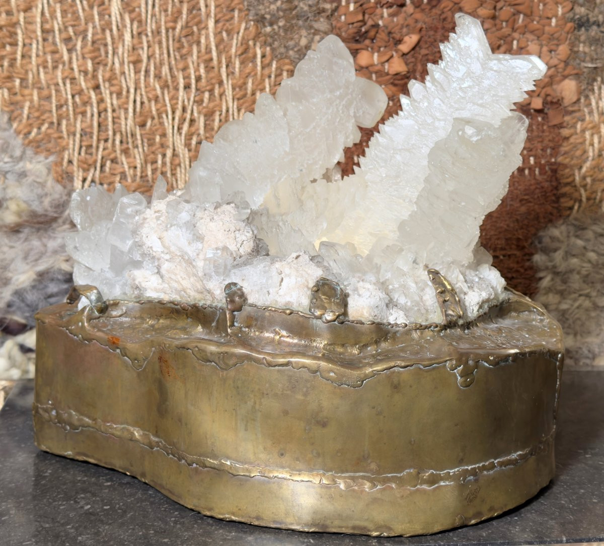 Large “gypsum” Light Sculpture, Richard Faure, Paris, France, Circa 1980-photo-4
