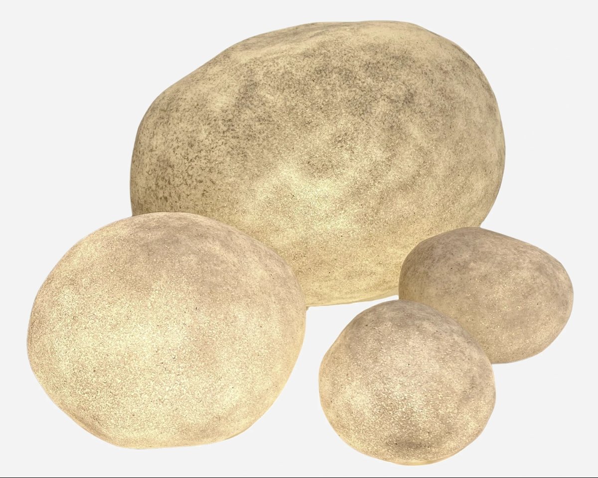 Set Of Four “rocher” Lamps André Cazenave, Atelier A, France, Circa 1960/1970-photo-2