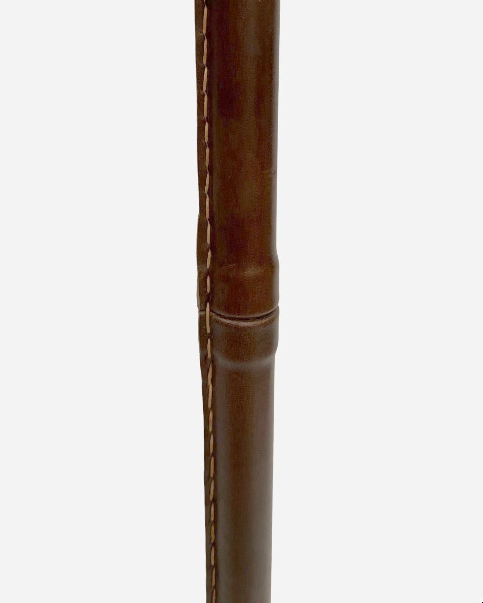 Night Valet In Tan Leather With Saddle-stitching, By J. Adnet, France Circa 1960-photo-3