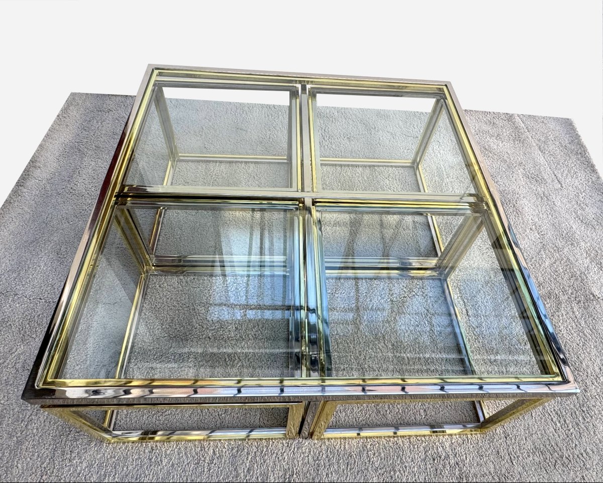 Coffee Table Including Four Nesting Coffee Tables, Paris, France, Circa 1970-photo-1