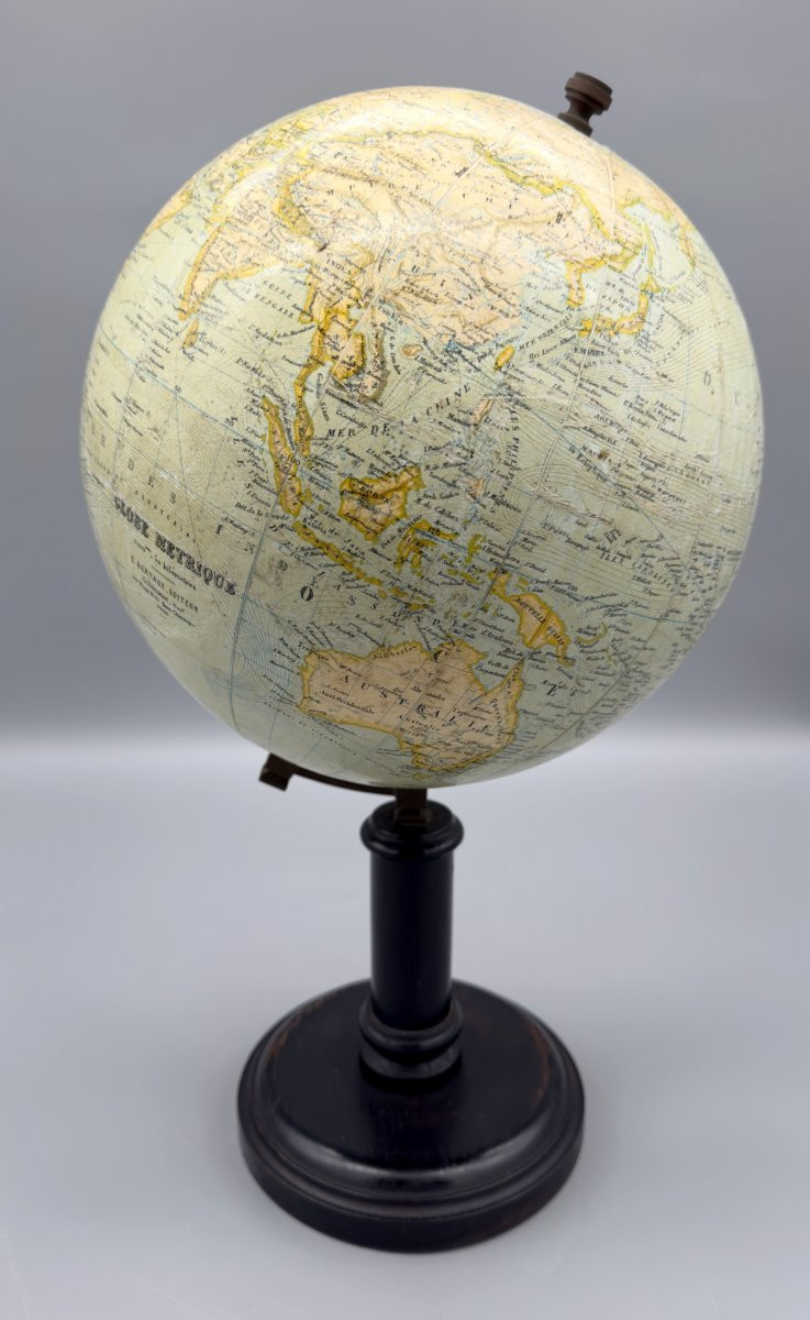 Globe terrestre sur pied, Éditions E. Bertaux, G. Thomas successeur, vers 1900-photo-2