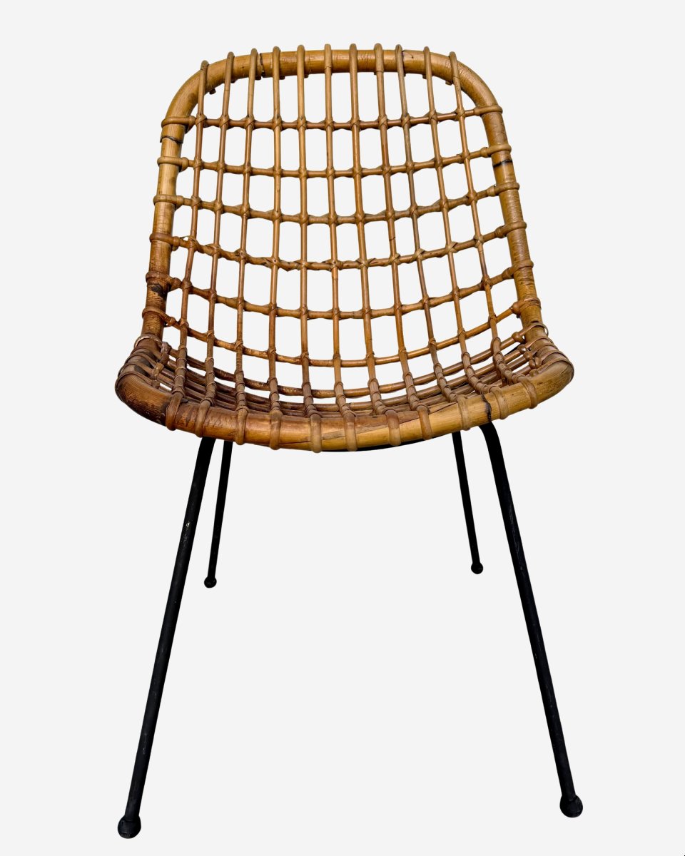 Set Of Six Chairs, Attributed To Gian Franco Legler, Editions Bonacina, Italy, Circa 1960 -photo-2