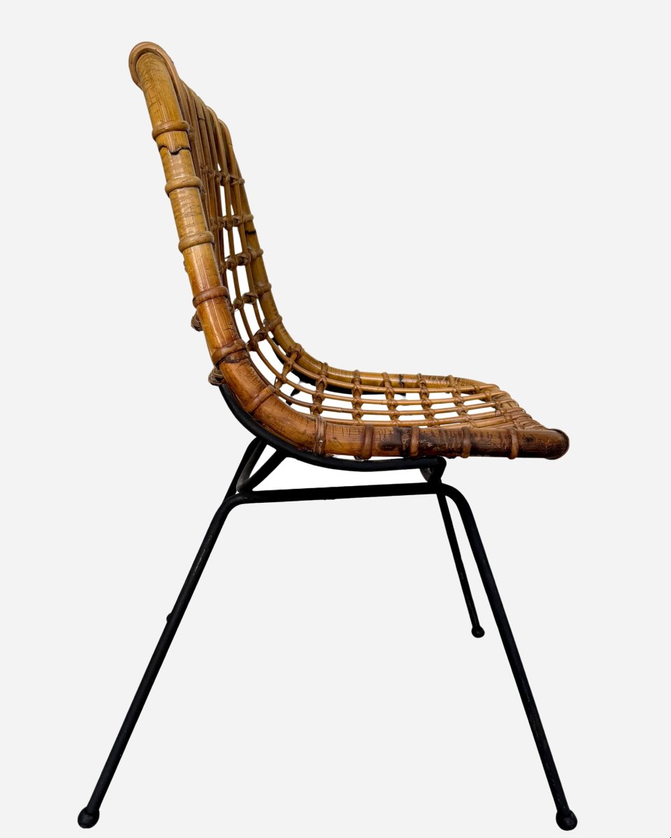 Set Of Six Chairs, Attributed To Gian Franco Legler, Editions Bonacina, Italy, Circa 1960 -photo-3