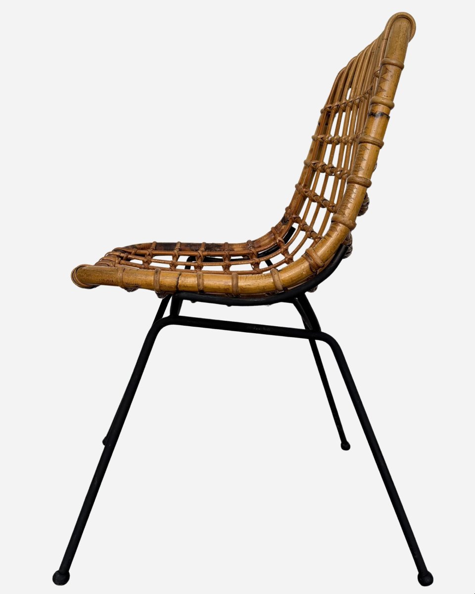 Set Of Six Chairs, Attributed To Gian Franco Legler, Editions Bonacina, Italy, Circa 1960 -photo-1