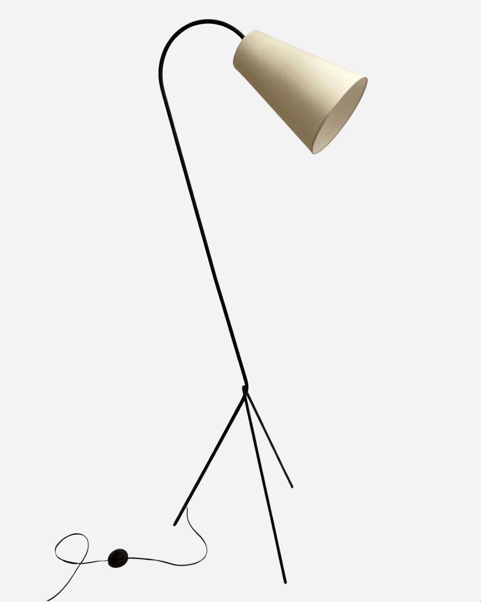Tripod Floor Lamp With Adjustable Cone Shade, Paris, France, Circa 1950-photo-1