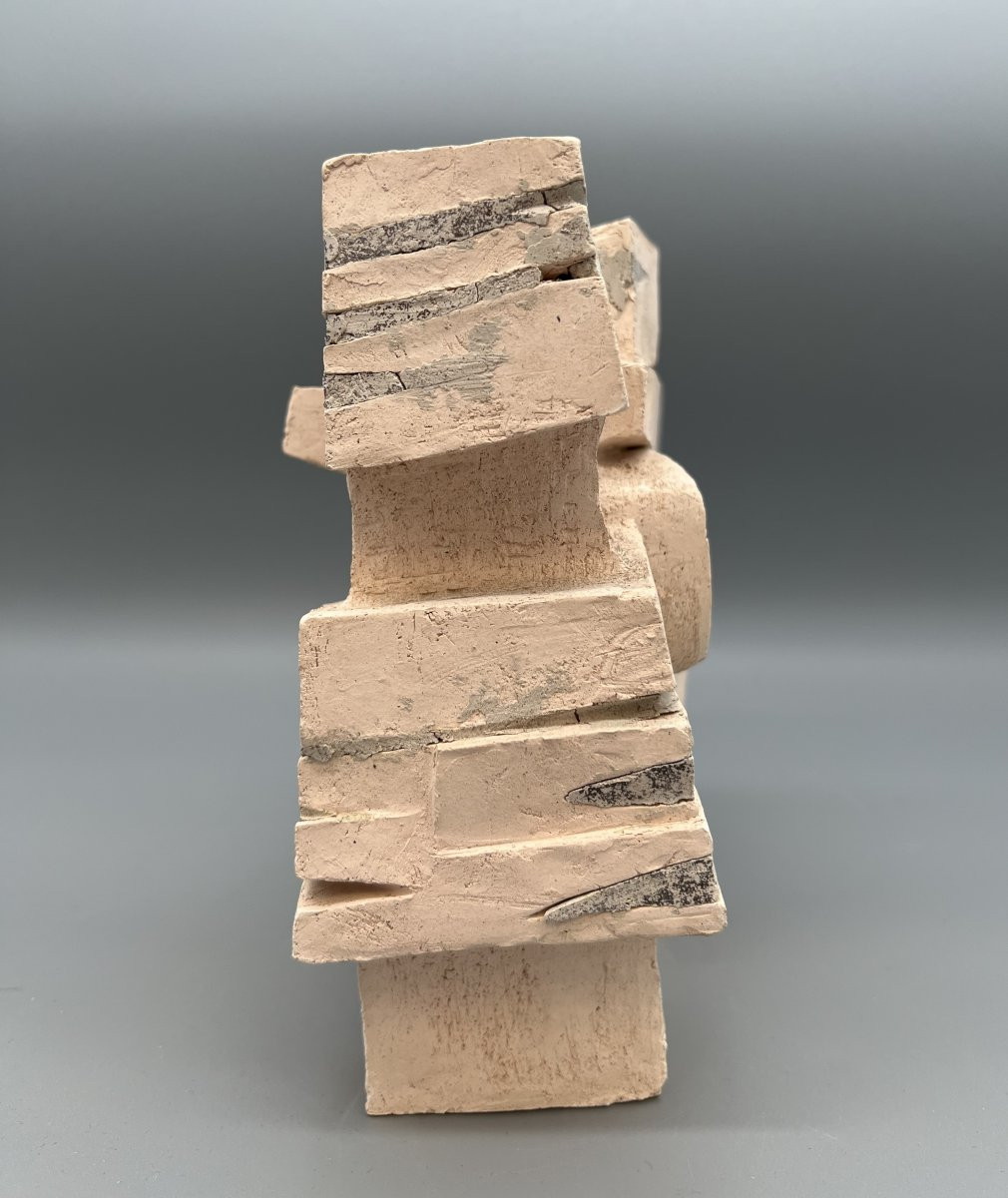 Maquette de sculpture en terre crue et ciment, par Michel Lucotte, France, vers 1970-photo-1