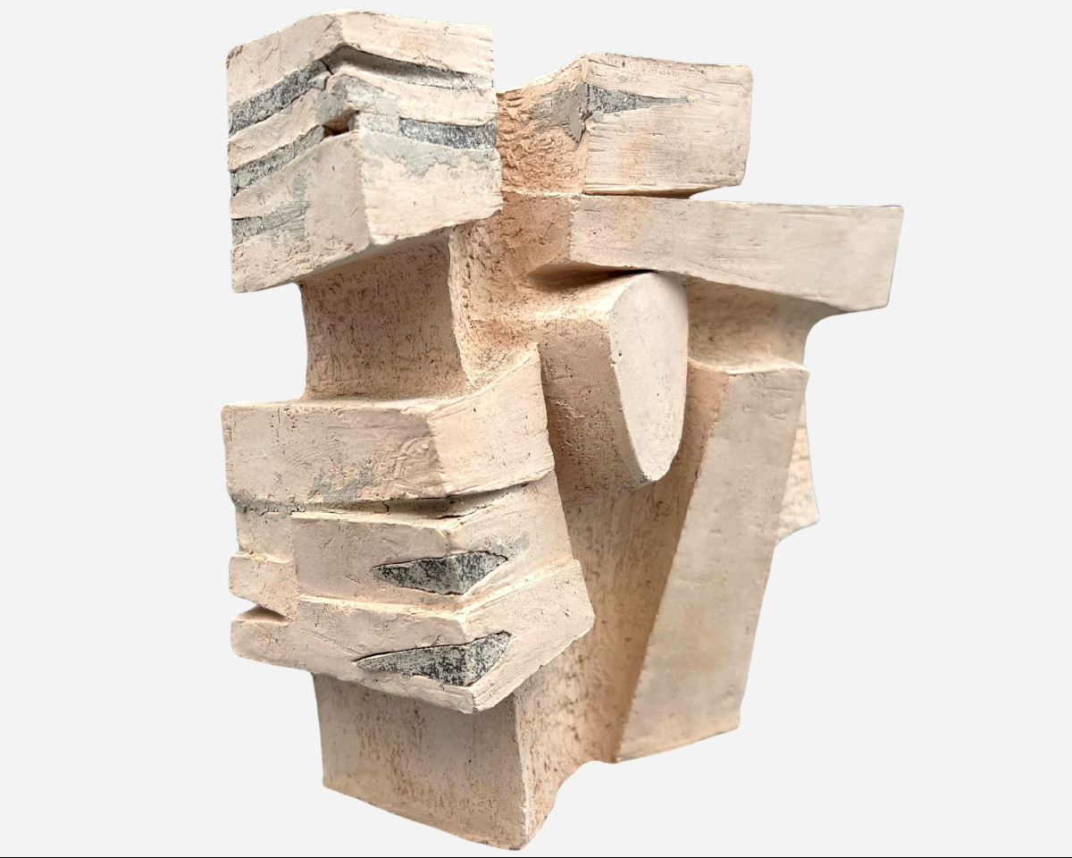 Maquette de sculpture en terre crue et ciment, par Michel Lucotte, France, vers 1970