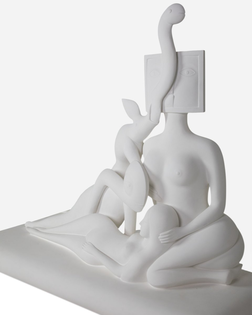 “pyegemalion And Cavalle”, Two Original Preparatory Plaster Casts, By Julio Silva, Paris, 1979-photo-2