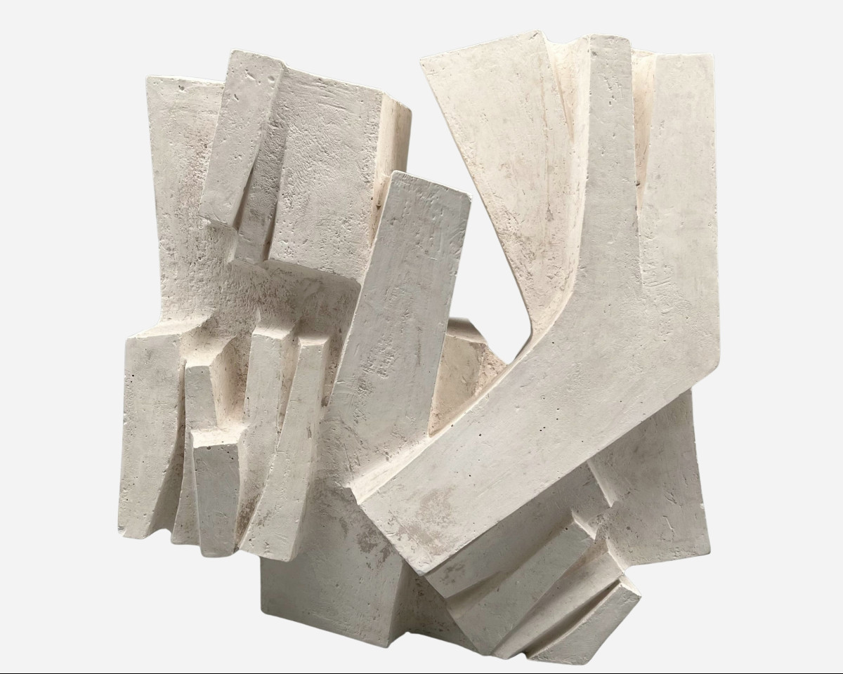 Plaster Sculpture By Michel Lucotte, France, 1961