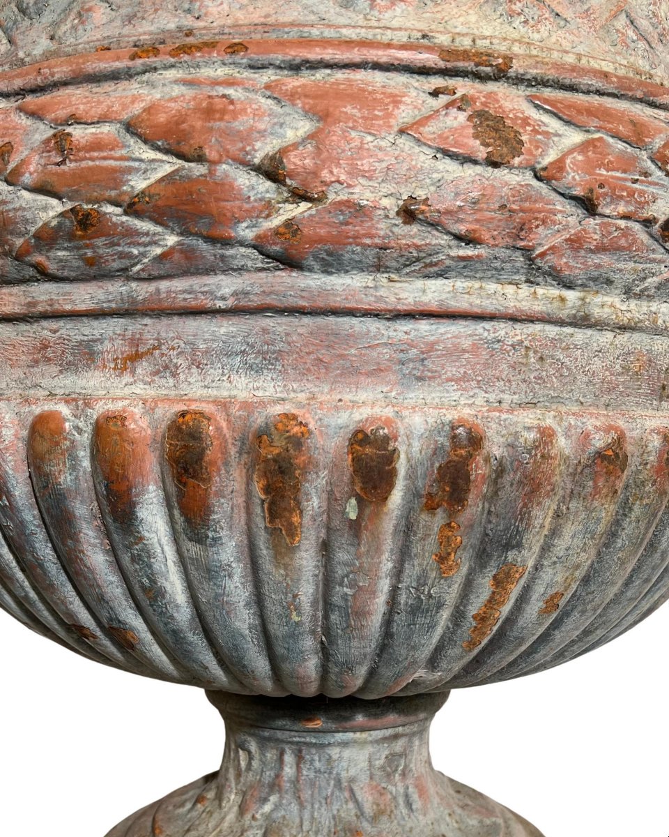 Importante paire de vases de jardin en fonte, Fonderie d'art du Val d'Osne, France, circa 1850-photo-2