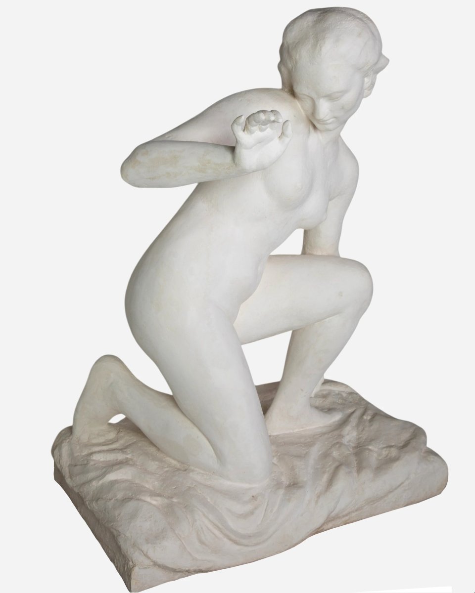 « Le refus », plâtre original, par Philippe Besnard, Paris, France, 1937-photo-2