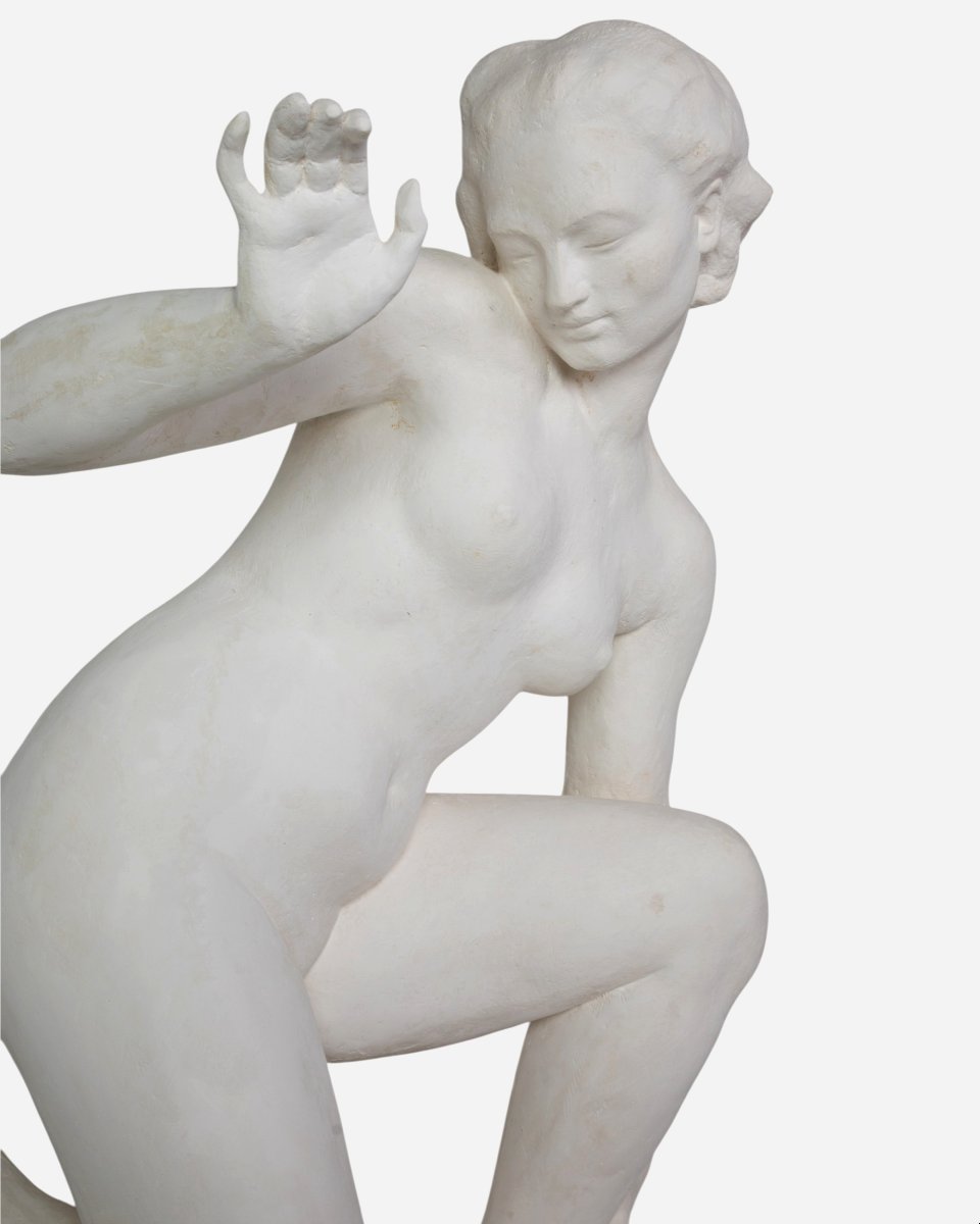 « Le refus », plâtre original, par Philippe Besnard, Paris, France, 1937-photo-4
