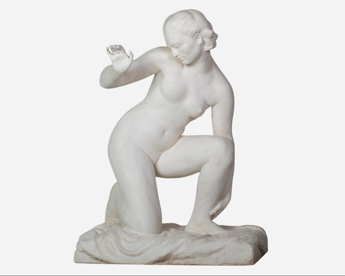 « Le refus », plâtre original, par Philippe Besnard, Paris, France, 1937