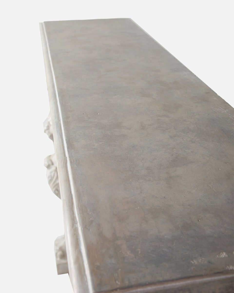 Neoclassical Plaster Fireplace, France, Circa 1880-photo-2