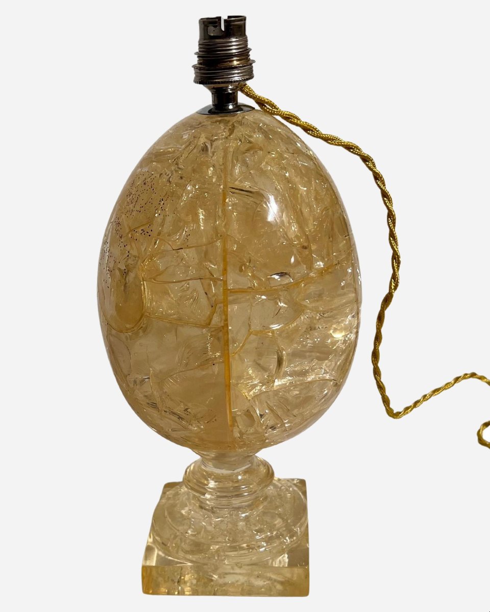 Pied de lampe en résine fractale, par Pierre Giraudon Atelier Giraudon, Paris, France vers 1970-photo-3
